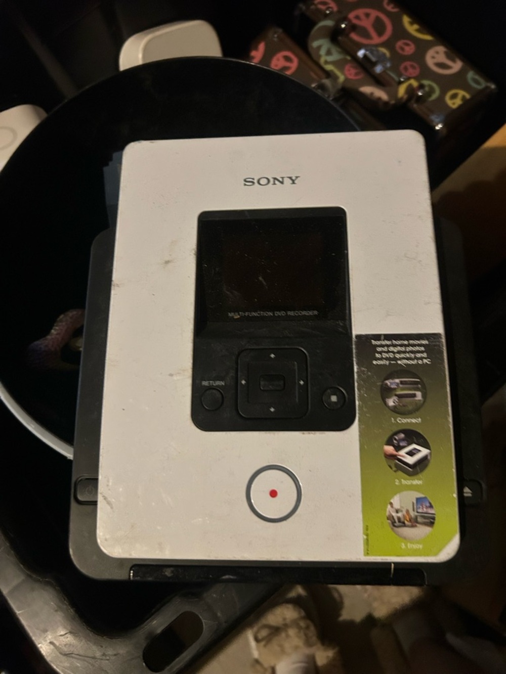Sony White and Black Portable DVD Player/Recorder